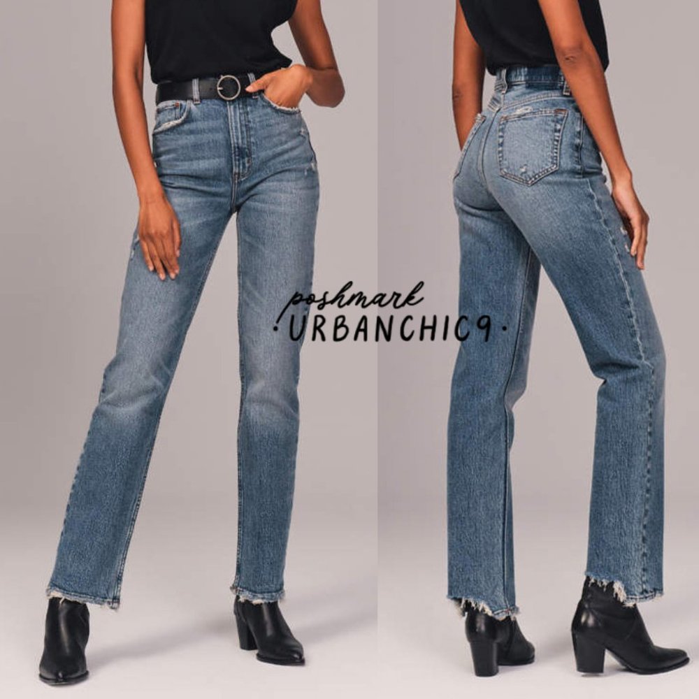 ABERCROMBIE 90s Ultra High Rise Straight Jean 29 - Picture 3 of 15
